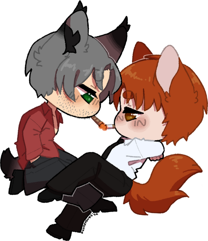 Boriovi (he/him); Elliot (he/him) © DexterDraws; Kimyona (Art Fight)